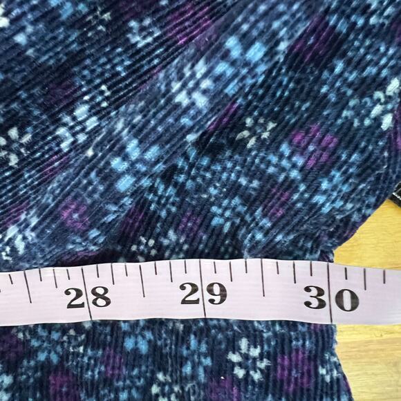 Basic Editions Floral Corduroy Shacket Womens 3X Lightweight Cotton Sustainable - Picture 10 of 11